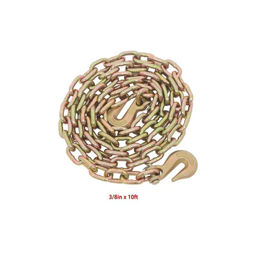 DURAFORCE Chain and Bundle Kit Steel Red 3/8in-1/2in×10ft G80 Width 24-31in Steel 9215lbs