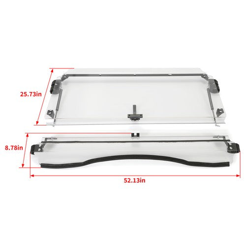 For 2019-2025 Kawasaki Mule Pro MX Front Flip Windshield Scratch Resistant