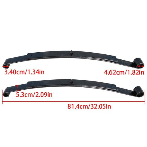 DURAFORCE Heavy Duty Rear 2 Leaf Spring Kit With Bushing & Sleeves For EZGO RXV Golf Cart