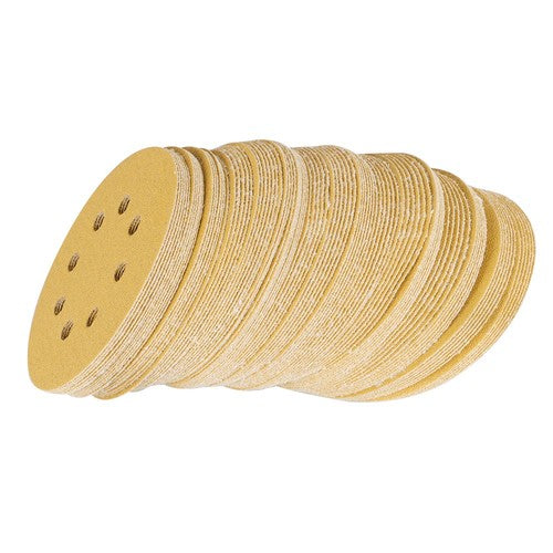 DURAFORCE 100 Pack 5 Inch 8-Hole 100 Grit Hook-and-Loop Sanding Disc Sander Paper