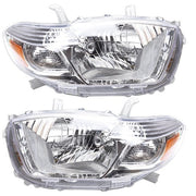 DURAFORCE Headlight Headlamps Assembly Fit For Toyota Highlander 2008-2010 LH+RH Side Pair