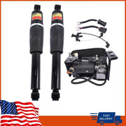 DURAFORCE Pair Air Suspension Shocks+Compressor Pump For Cadillac Escalade 1500 2001-2013
