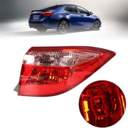 DURAFORCE Tail Light Outer Passenger Chrome For Toyota Corolla 17-19 Sedan Rear Brake Lamp