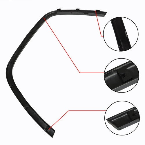 DURAFORCE 1PC Front Driver Side 5XT69RXFAC Fender Flares For Jeep Grand Cherokee 2016-2021