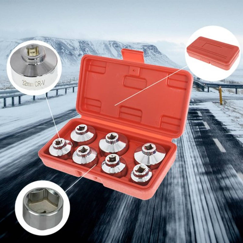 DURAFORCE Cartridge Housing Oil Filter Cap Wrench Socket Tool Set 24mm 30mm for Cadillac