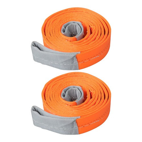 DURAFORCE 2 PCS Polyester Rigging Straps 2" x 10' 18800lbs Capacity Lifting Sling Straps