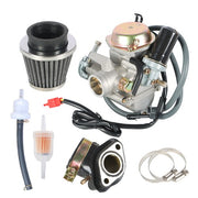 DURAFORCE For Roketa Gokart 150cc GY6 24mm Carburetor W/ Air Filter Intake Fuel Kit US