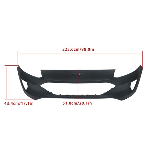 DURAFORCE For Ford Escape 2020 2021 2022 Front Bumper Cover Without Sensor Holes Plastic