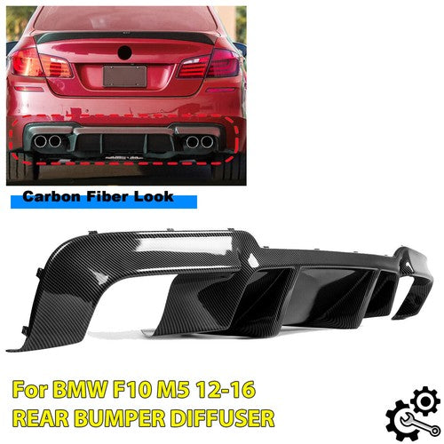 DURAFORCE Rear Diffuser Carbon Fiber Color Fits 12-16 BMW 5 Series F10 M5 DTM Style