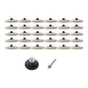 DURAFORCE 30Pcs 2" - 8mm Thick Wool Fabric Disc Polishing Buffing Pads Wheels 1/4" Shank