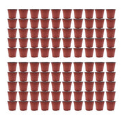 DURAFORCE 16*14*11cm 100pcs Plastic Plant Flower Starting Pots Nursery Seedlings Plant