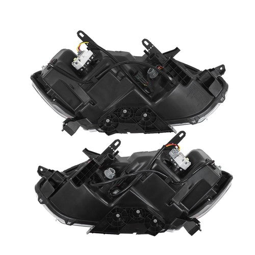 DURAFORCE For Nissan Rogue 2014-2016 RH&LH Black Housing Clear Lens LED Type Headlights