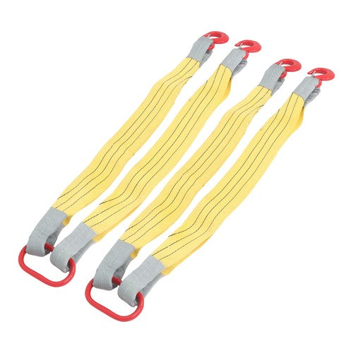 DURAFORCE 2 PCS 3.3ft Lifting Slings Straps with Hooks Two Leg Rigging Straps 4410 lbs