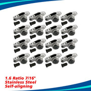 DURAFORCE For Chevy SBC 350 1.6 Ratio 7/16" Stud Full Roller Stainless Steel Rocker Arms