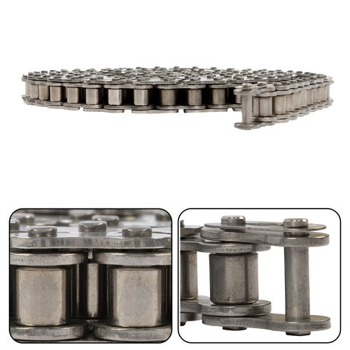 DURAFORCE #60 Roller Chain 10 Feet with 2 Connecting Links, Carbon Steel Chain