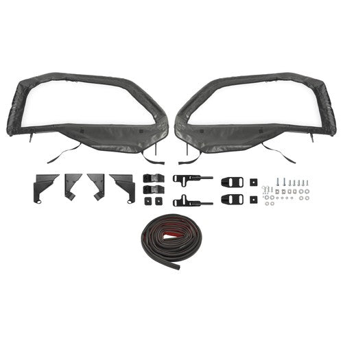 DURAFORCE Left+Right Door Kit Side Windows For Polaris General 1000 Universal Steel Frame