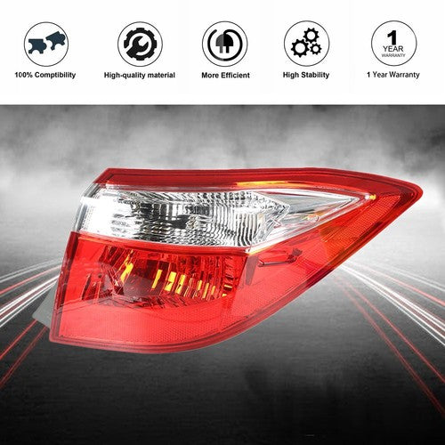 DURAFORCE For 14-16 Toyota Corolla Red Tail Light Signal Lamp Right Passenger Side Outer