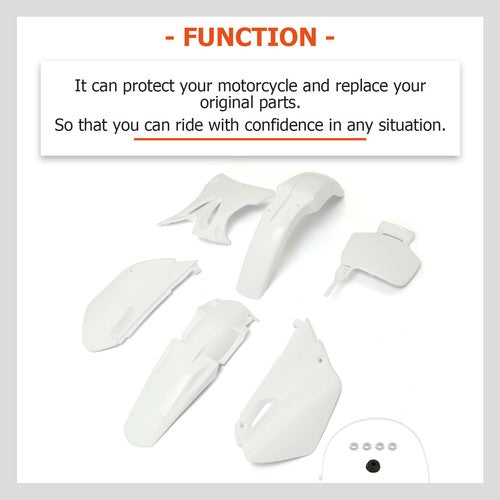 DURAFORCE Complete Plastics Kit White Fender Body Cover Fairing For Yamaha YZ85 2002-2014
