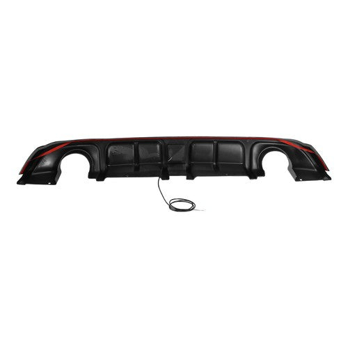 DURAFORCE Rear Bumper Diffuser Lip Carbon Style with LED Light for Infiniti Q60 2017-2022