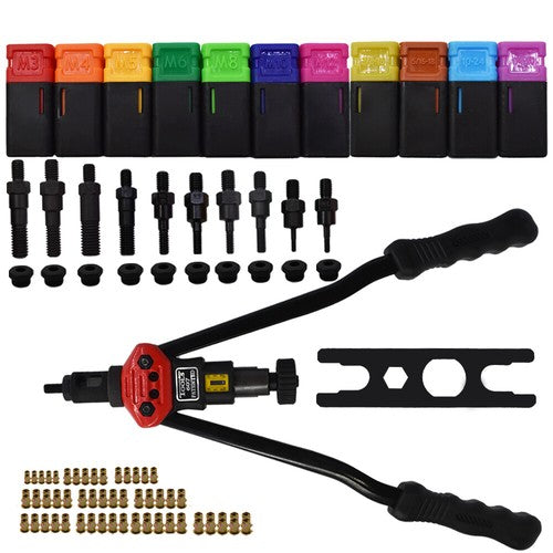 DURAFORCE 16" Rivet Gun Kit Rivnut Setting Tools Nut Setter Tool Hand Blind Riveter Gun US