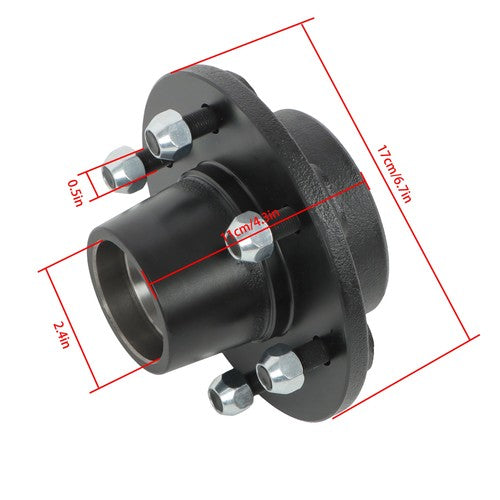 DURAFORCE New 2 Sets 6-Lug 5.5" Trailer Wheel Hub Kits Fits For 6,000 lbs#42 Trailer Hubs