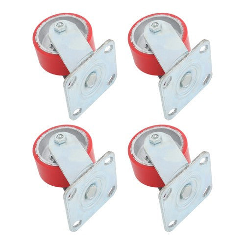 DURAFORCE 4"X 2" Heavy Duty Casters - Polyurethane Caster with Capacity up to 2800 LBS