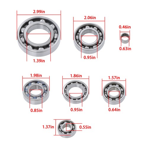 DURAFORCE HR00055/HR00057/K078 For Honda TRX350 FE FM 2000-2006 Transmission Bearing Kit