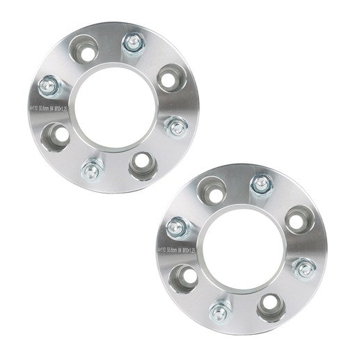 DURAFORCE Wheel Spacers 4x110 2" 74mm M10x1.25 For Suzuki Honda 1993-2016 Silver X2