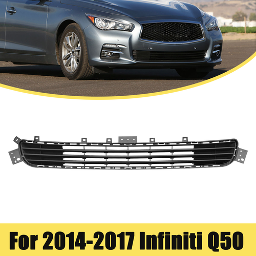 DURAFORCE Front Bumper Lower Grille For 2014-2017 Infiniti Q50 Base Matte Black 622544HB0A