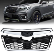 DURAFORCE For 2019 2020 2021 Subaru Forester Front Upper Grille Assembly w/Chrome Tirm