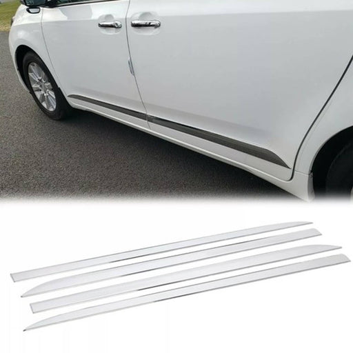DURAFORCE 4 Pcs Outside Door Body Side ABS Molding Chrome Trim for Toyota Sienna 2011 2020