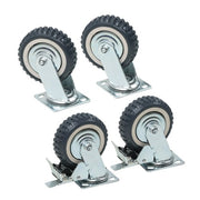 DURAFORCE Four 6 Grey PU Inclined Wheel Polyurethane Universal Wheels