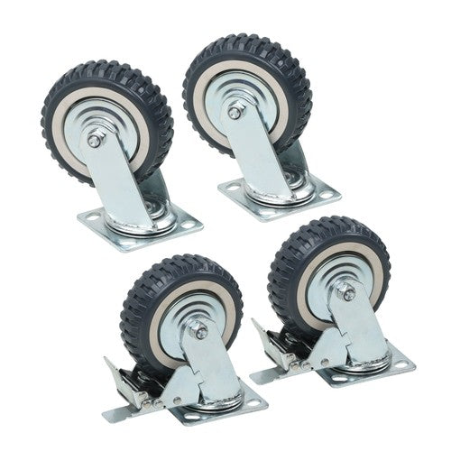 DURAFORCE Four 6 Grey PU Inclined Wheel Polyurethane Universal Wheels