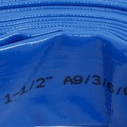 DURAFORCE 1-1/2" x 100FT PVC Irrigation Hose With Two Hose Collets，Super Wear-resistant