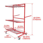 DURAFORCE Car Parts Management Storage Parts Cart Tools Storage Rack Auto Body Repair