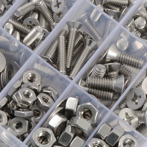 DURAFORCE 720pcs Nuts And Bolts Assortment Kit Machine Screws #6-32 #8-32 #10-24 #1/4-20
