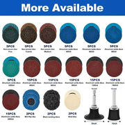 DURAFORCE 136 Pack Sanding Discs Set 2 inch Quick Change Discs with 1/4 inch Holder