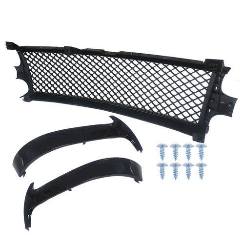 DURAFORCE ABS Plastic Black Front Bumper Grille New Fit For Chevrolet Silverado 1999-2002