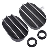 DURAFORCE Oval Finned Black Aluminum Push-in Breather & PCV Kit 1-1/4" Valve Cover Holes