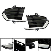 DURAFORCE Fog Lamp Cover For Cadillac XT5 2017-2019 Black New Driver+Passenger Side Front