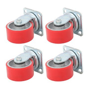 DURAFORCE 4"X 2" Heavy Duty Casters - Polyurethane Caster with Capacity up to 2800 LBS