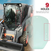 DURAFORCE Cab Door Glass Windshield For John Deere Skid Steer E Series 318E 333E #T344818