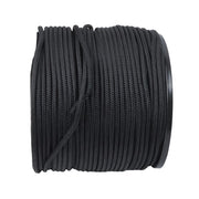 DURAFORCE Black Nylon Solid Braid Rope High UV & Abrasion Resistance 1/4 Inch × 500ft