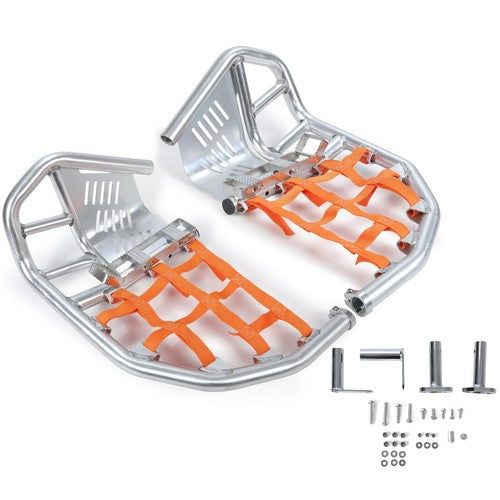 DURAFORCE Nerf Bars Peg Heel Guard For Honda TRX450R 450ER Steel Sportrax 450 Orange