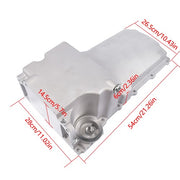 DURAFORCE For LS Swap Retrofit Aluminum Oil Pan LS1 LS2 LS3 LS6 Rear Sump, Pick Up, Gasket