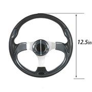 DURAFORCE Golf Cart 12.5 inch Carbon Fiber Steering Wheel Fit For Yamaha EZGO Club Car
