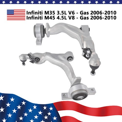 DURAFORCE Front Lower Control Arms & Ball Joints Left Right for Infiniti M35 M45 2006-2010