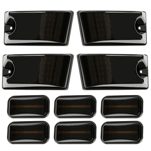 DURAFORCE 10PCS LED Cab Roof Light Marker Roof Top Lamps Smoke For 2003-2009 Hummer H2 SUT