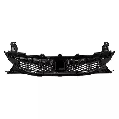 DURAFORCE Front Bumper Gloss Black Grille Mesh Grill For 2009 2010 2011 Honda Civic Sedan