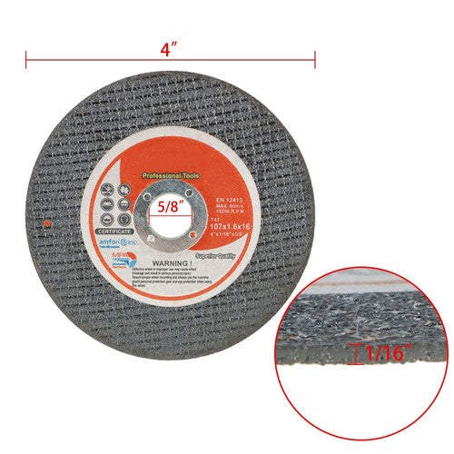 DURAFORCE 4" X 1/16" 5/8" Cut-Off Wheels Die Grinder Cutting Discs Cutting Wheel 25PC